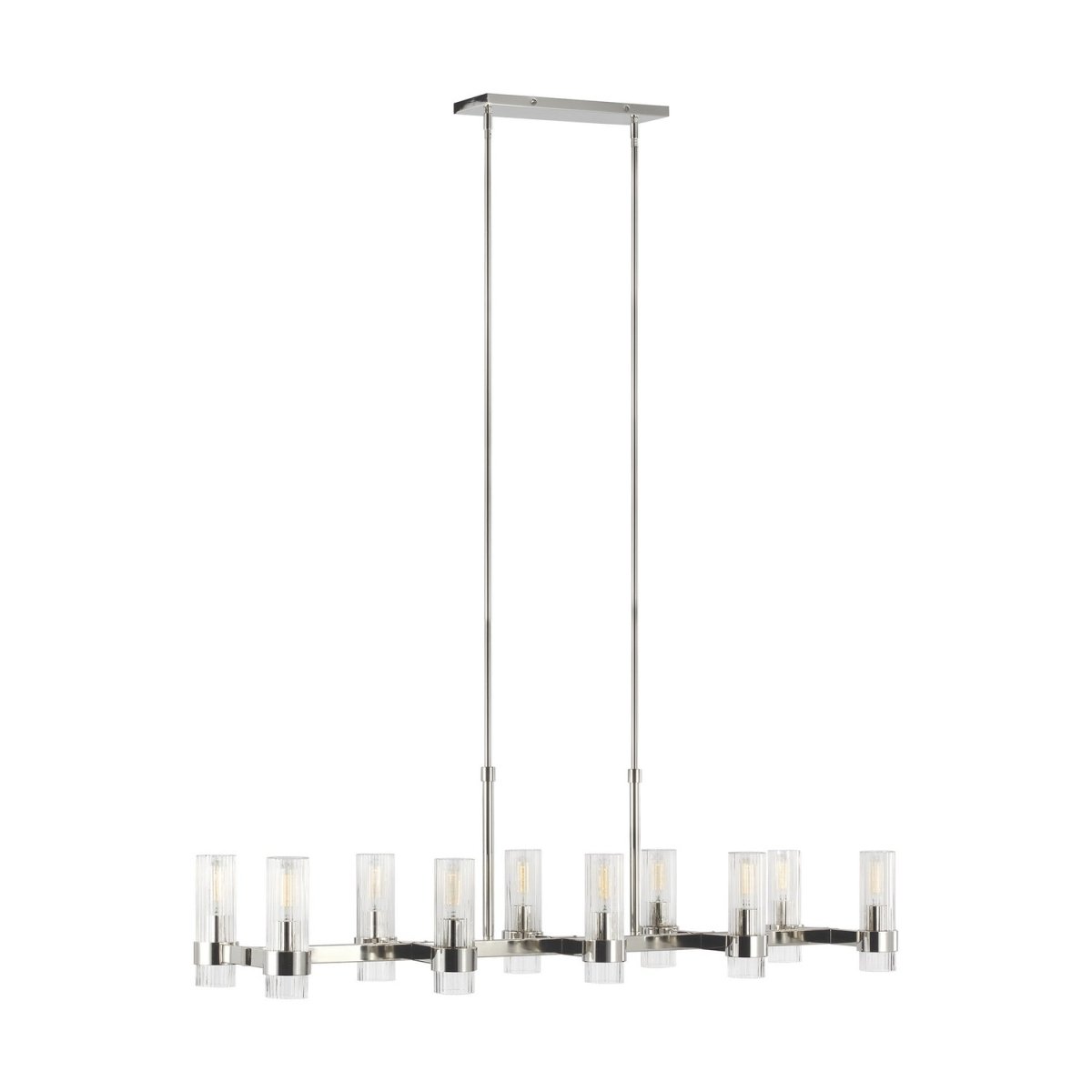 Suspension linéaire Geneva - Nickel poli by Visual Comfort Studio | Luminaires & cie