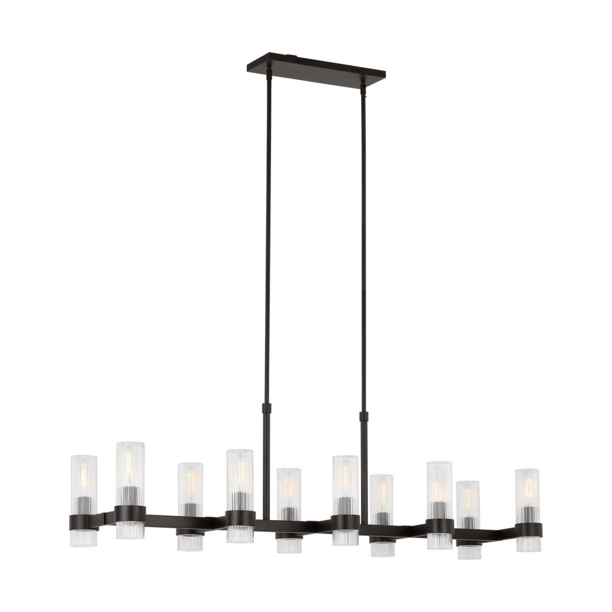 Suspension linéaire Geneva - Nickel poli by Visual Comfort Studio | Luminaires & cie