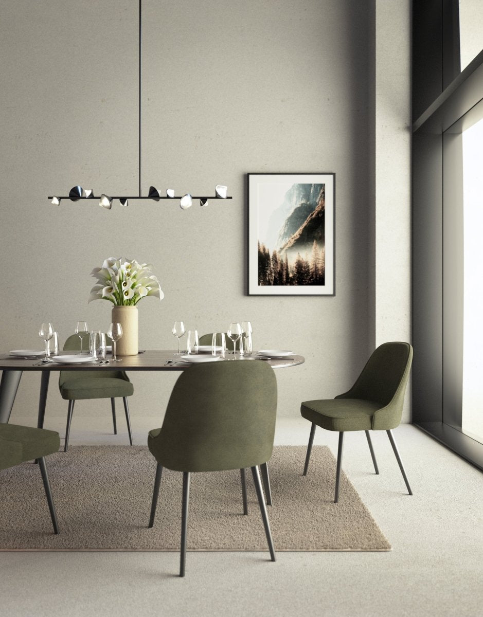Suspension linéaire Geode - Noir by Kuzco Lighting | Luminaires & cie