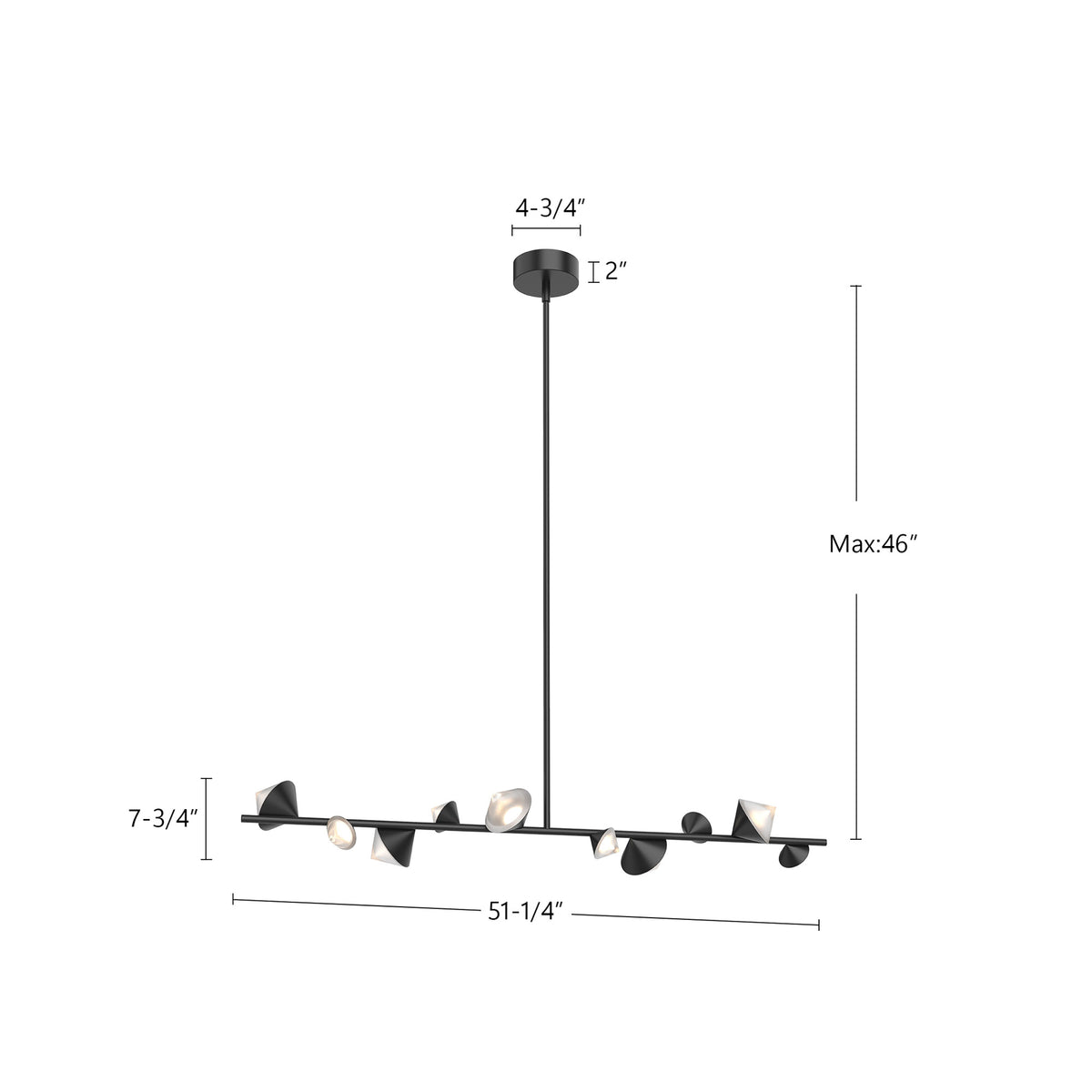 Suspension linéaire Geode – vue 5