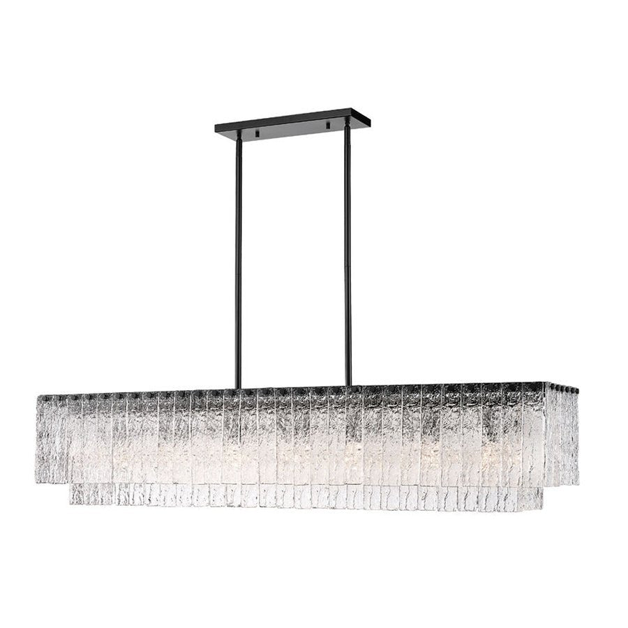 Suspension linéaire Glacier - Noir mat 53 1/2" by Z - Lite | Luminaires & cie