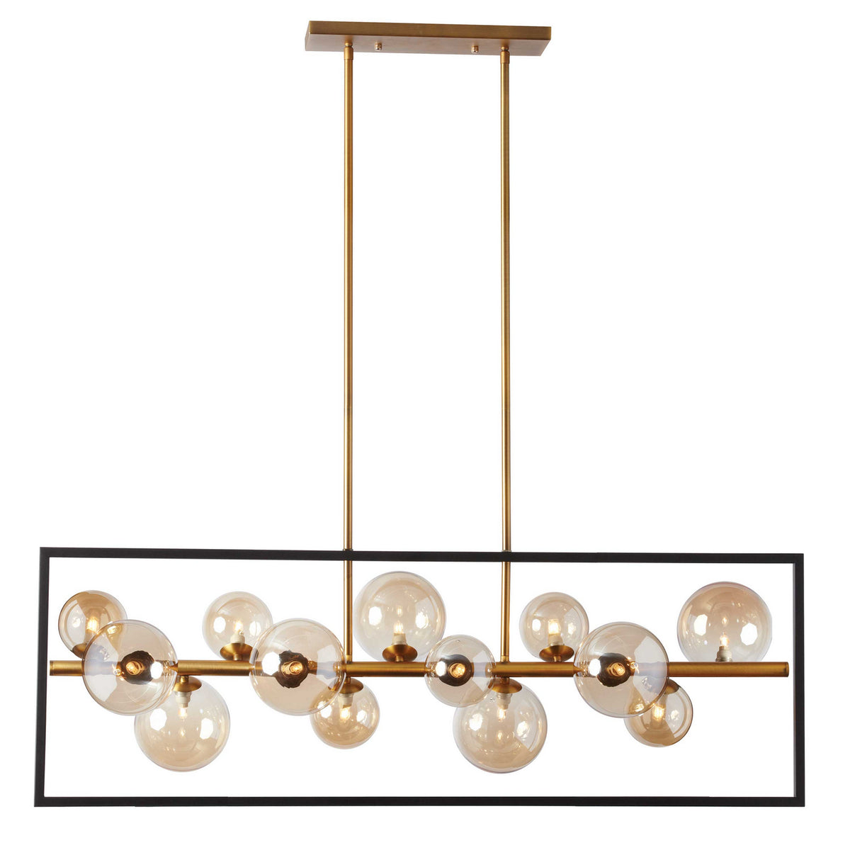 Suspension linéaire Glasgow Bronze vintage, 42", Champagne – Dainolite