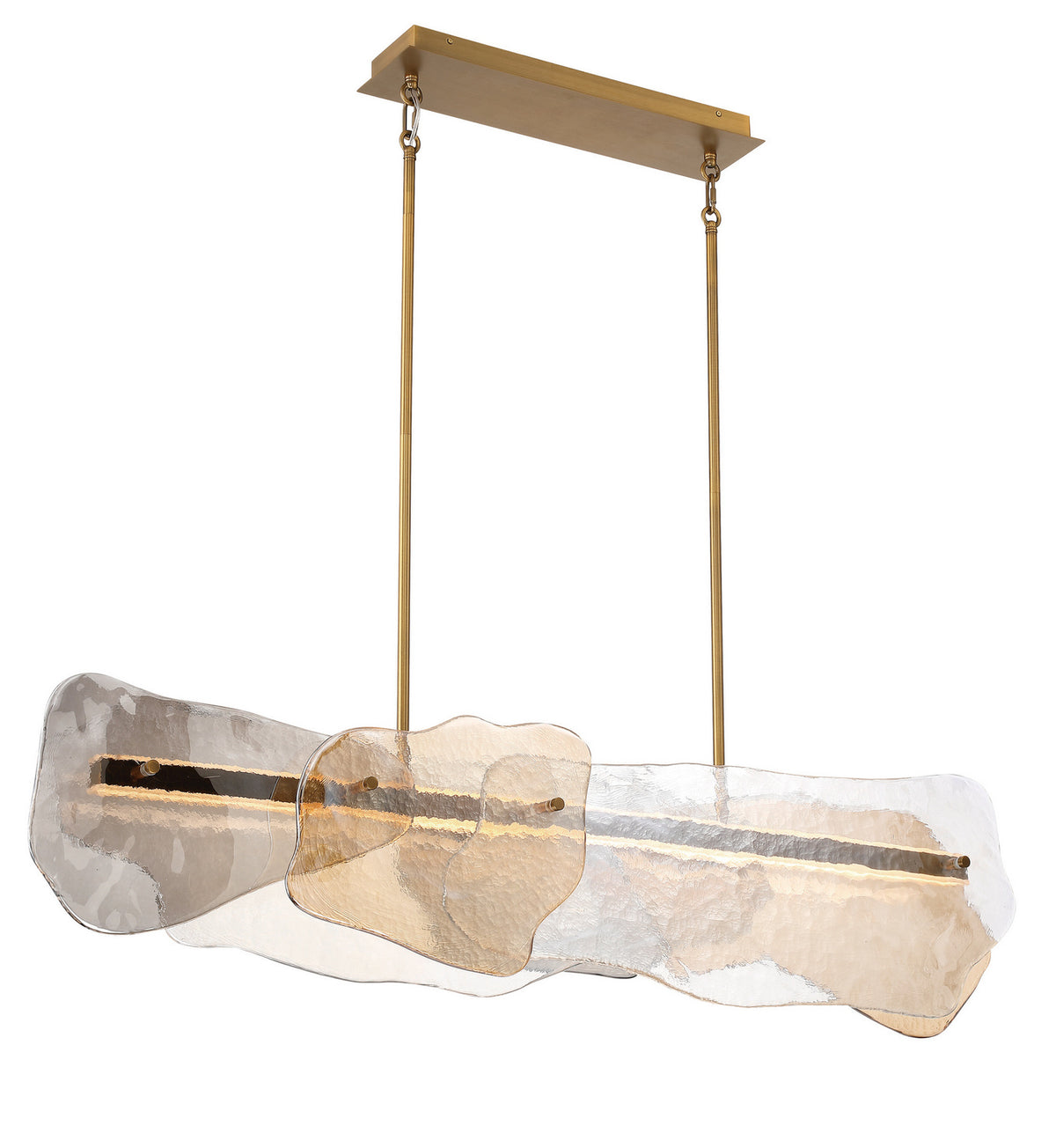 Suspension linéaire Grotto Laiton antique, 14" – vue 5