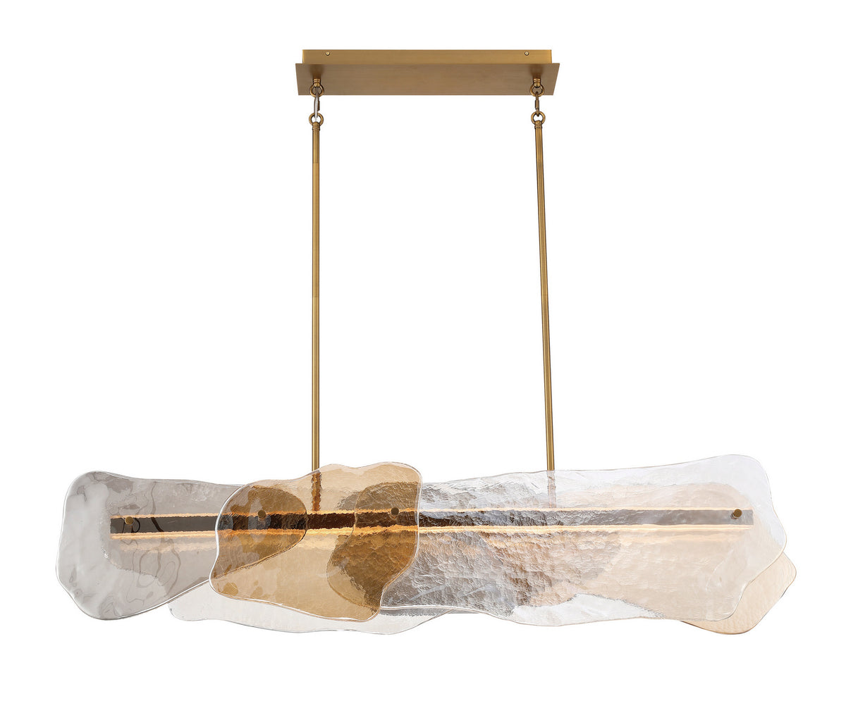 Suspension linéaire Grotto Laiton antique, 14" – vue 6