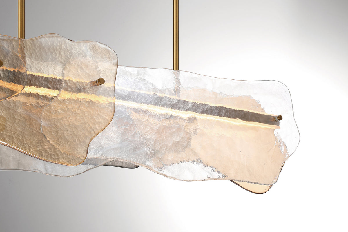 Suspension linéaire Grotto Laiton antique, 14" – vue 7