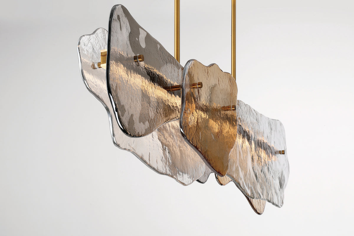 Suspension linéaire Grotto Laiton antique, 14" – vue 8