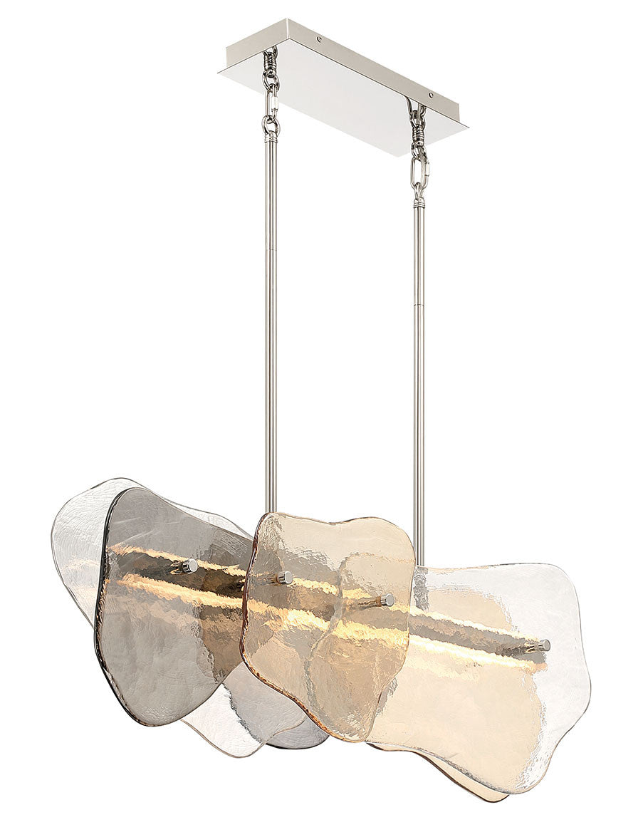 Suspension linéaire Grotto Nickel poli, 13.8" – vue 3
