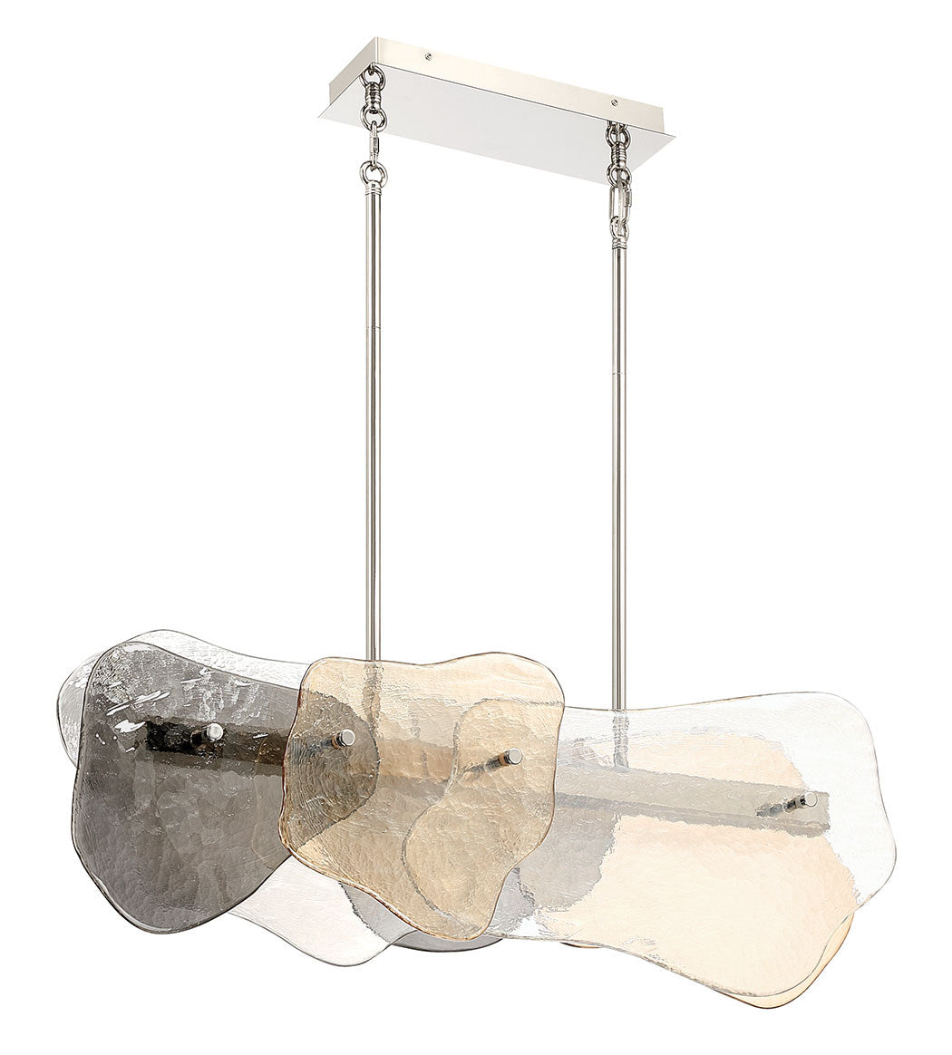 Suspension linéaire Grotto Nickel poli, 13.8" – vue 5