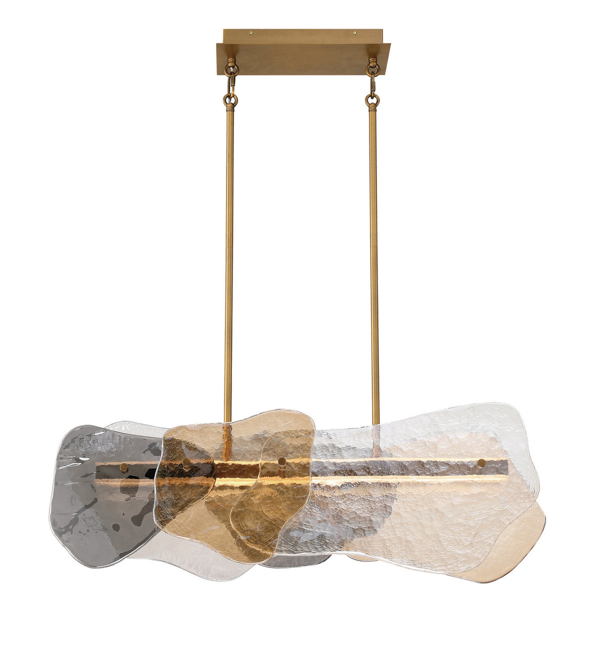 Suspension linéaire Grotto Laiton antique, 13.8" – vue 3