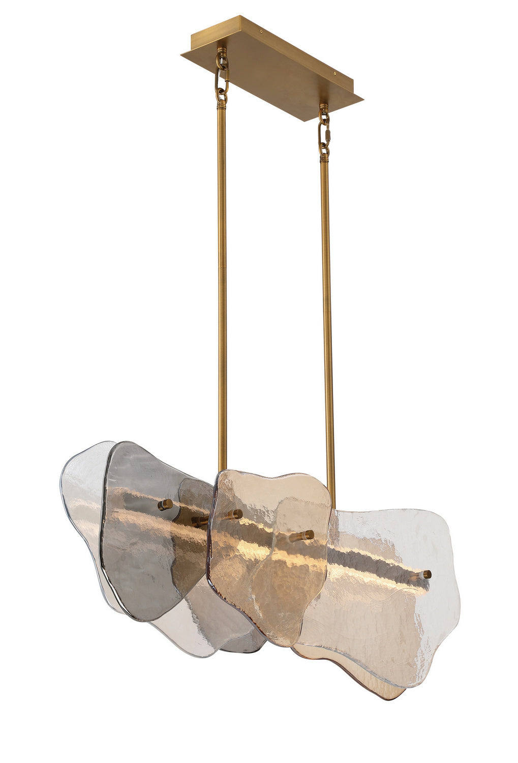 Suspension linéaire Grotto Laiton antique, 13.8" – vue 5