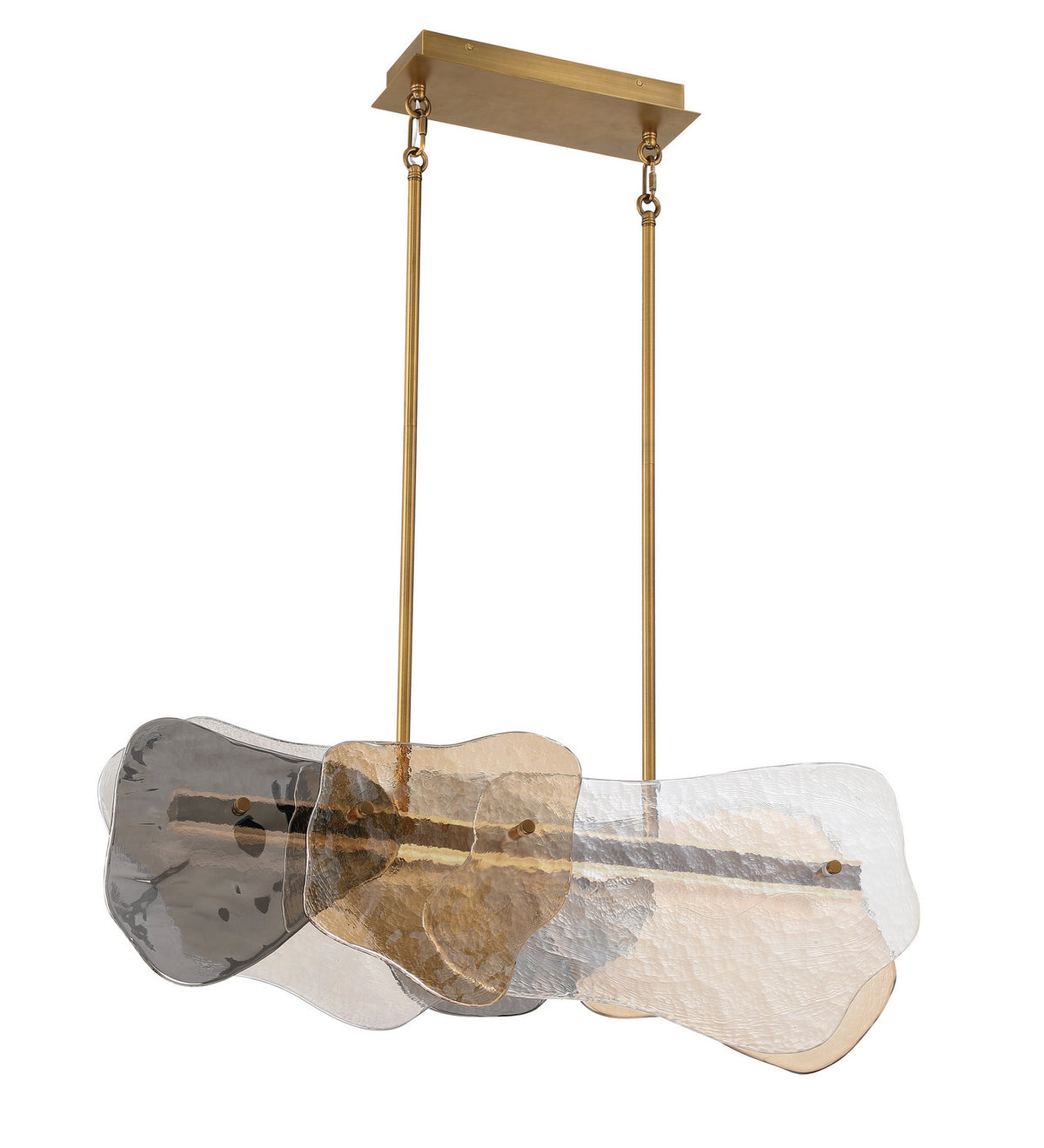 Suspension linéaire Grotto Laiton antique, 13.8" – vue 6