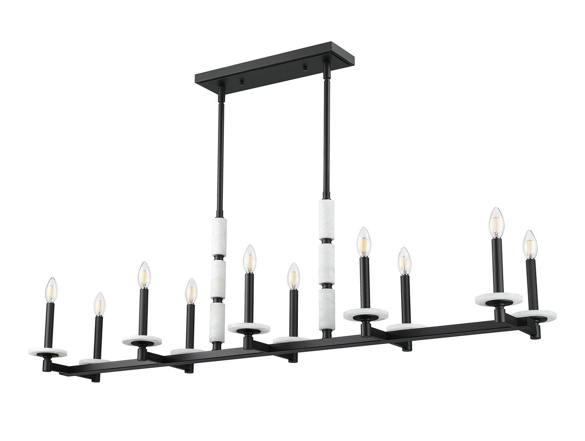 Suspension linéaire Kaden Noir mat, nombre ampoules 10 – vue 5