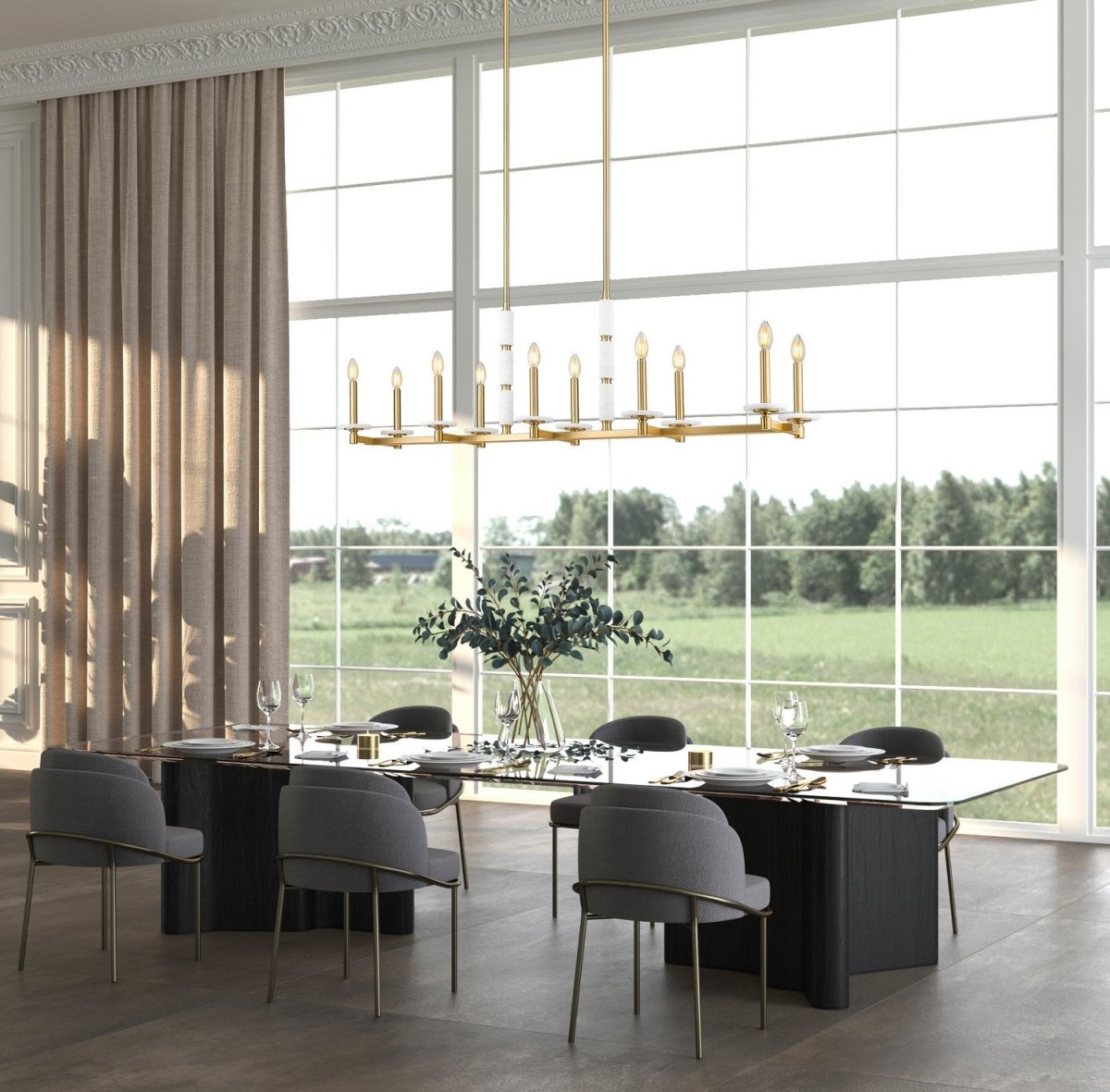 Suspension linéaire Kaden - Or moderne 8 by Z-Lite | Luminaires & cie