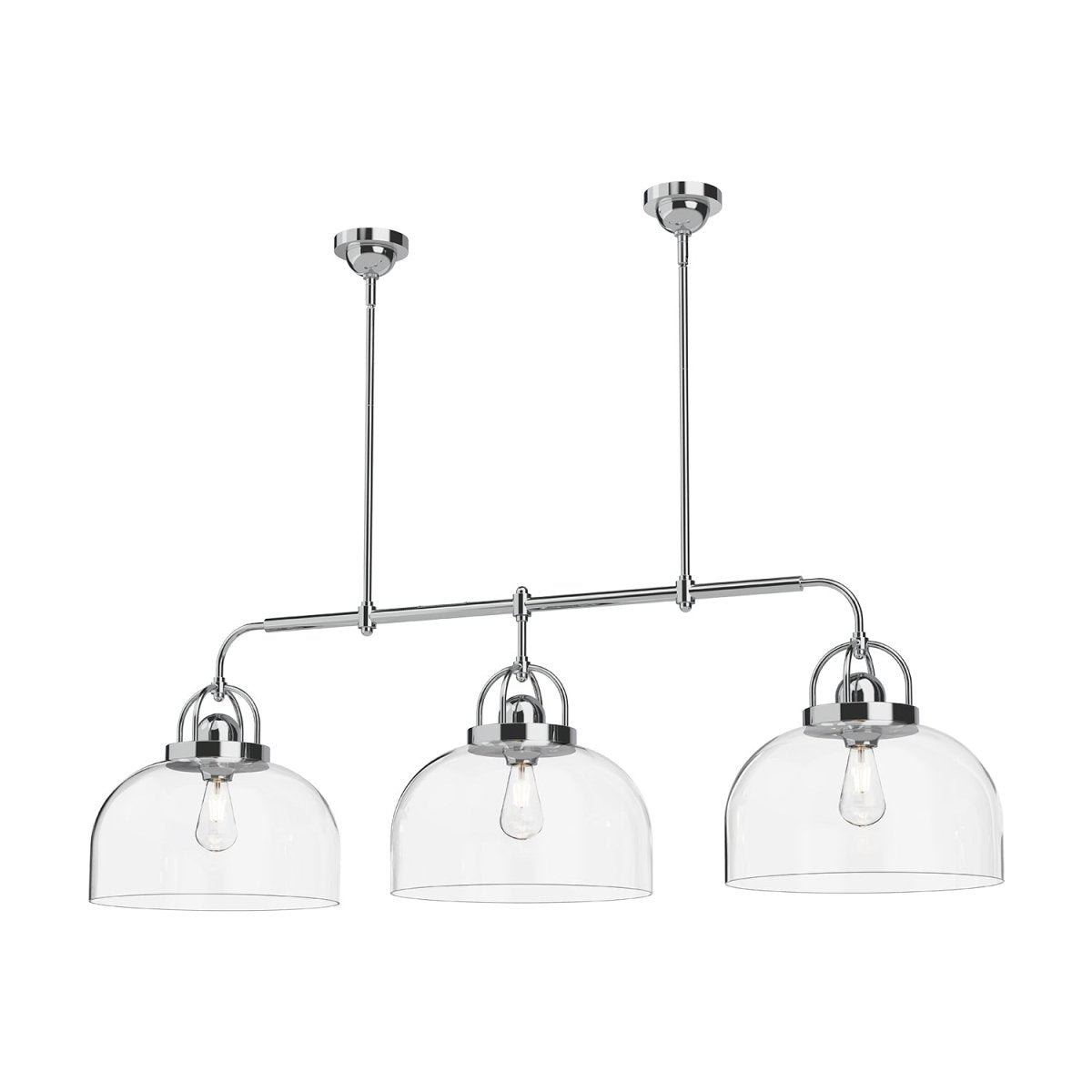 Suspension linéaire Lancaster - Chrome by Alora Lighting | Luminaires & cie