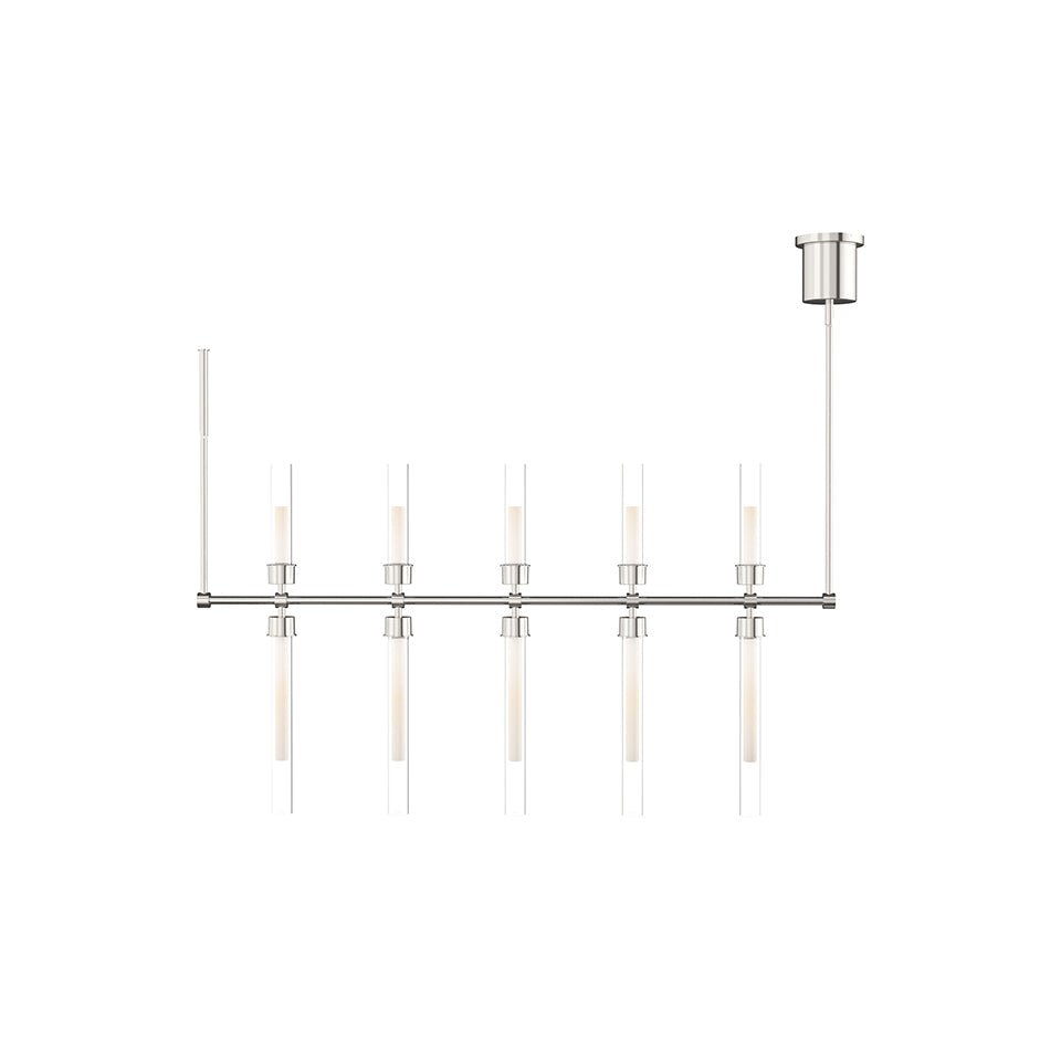 Suspension Linéaire Linger - Nickel poli by Tech Lighting | Luminaires & cie