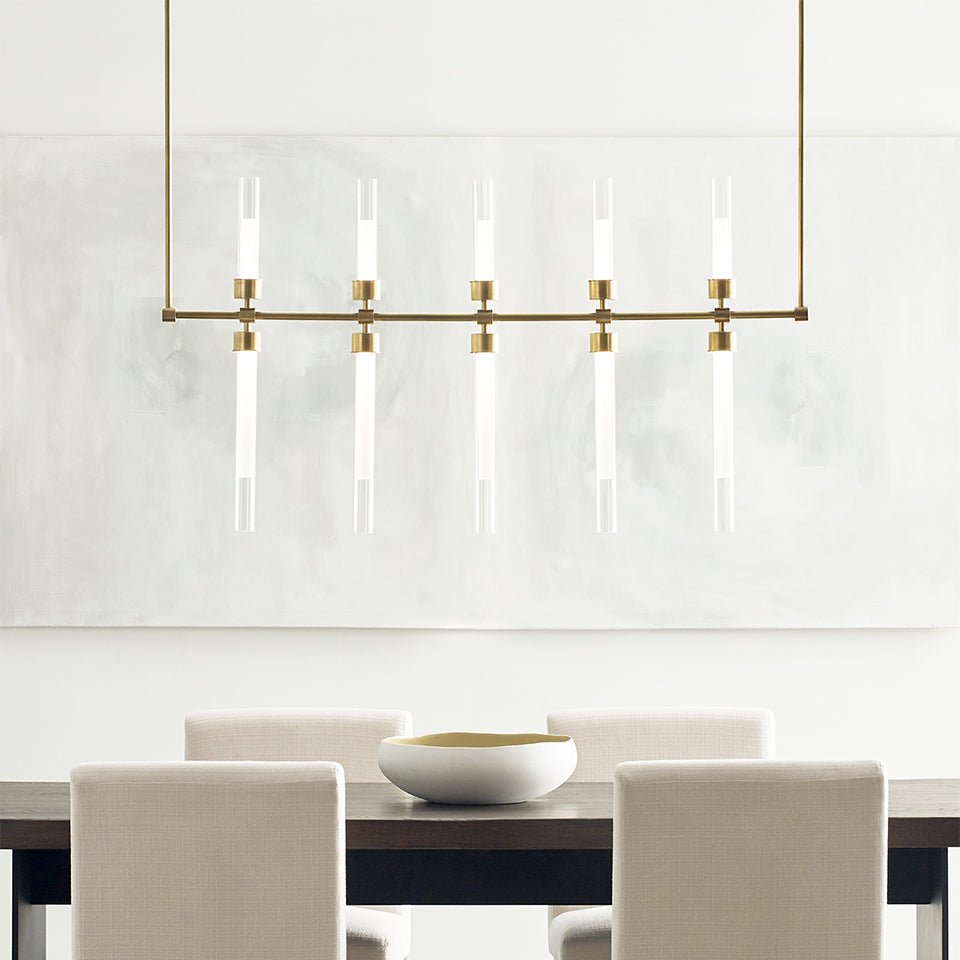 Suspension Linéaire Linger - Laiton naturel by Tech Lighting | Luminaires & cie