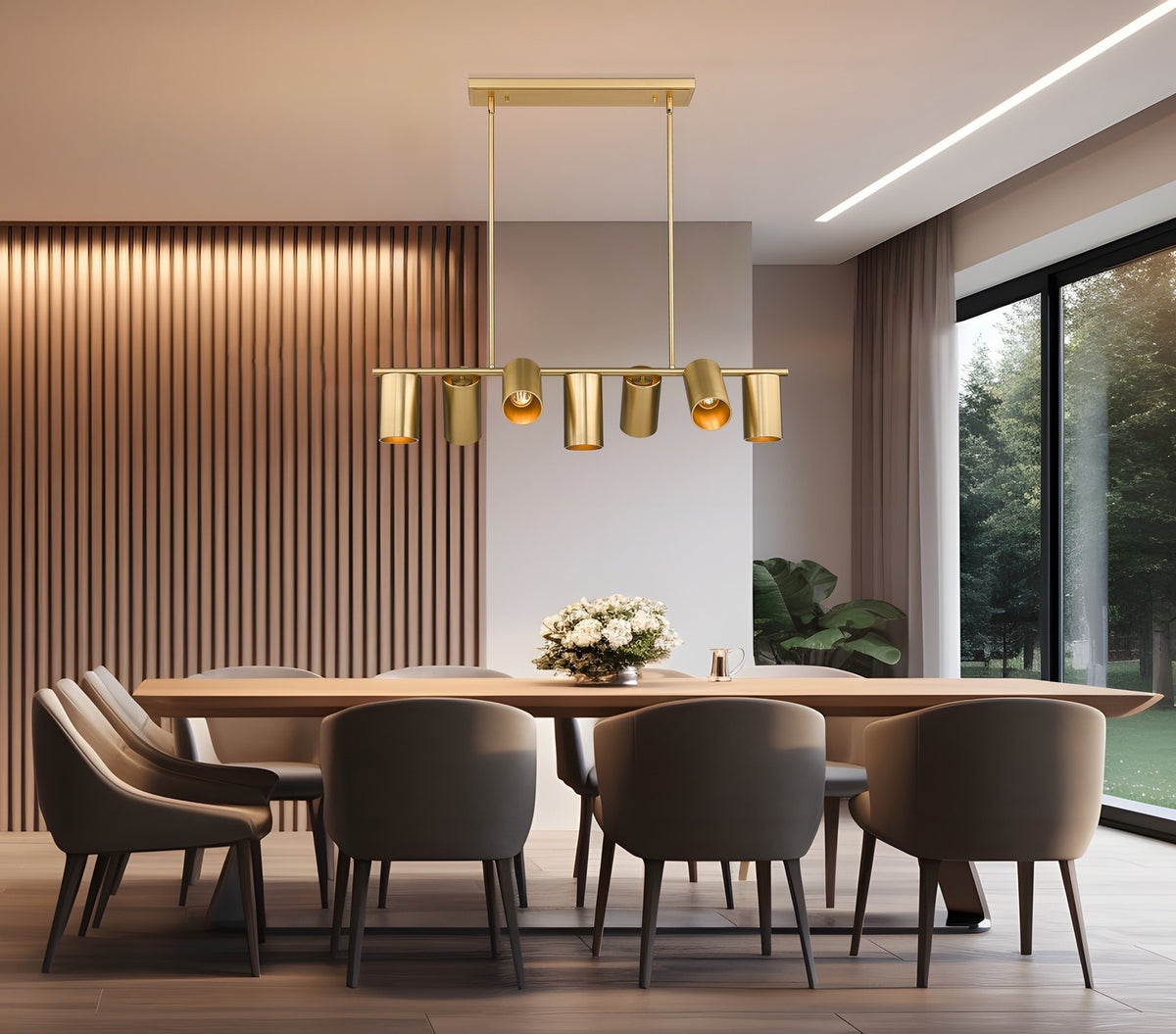 Suspension linéaire Lumina Or moderne, 42" – vue 7