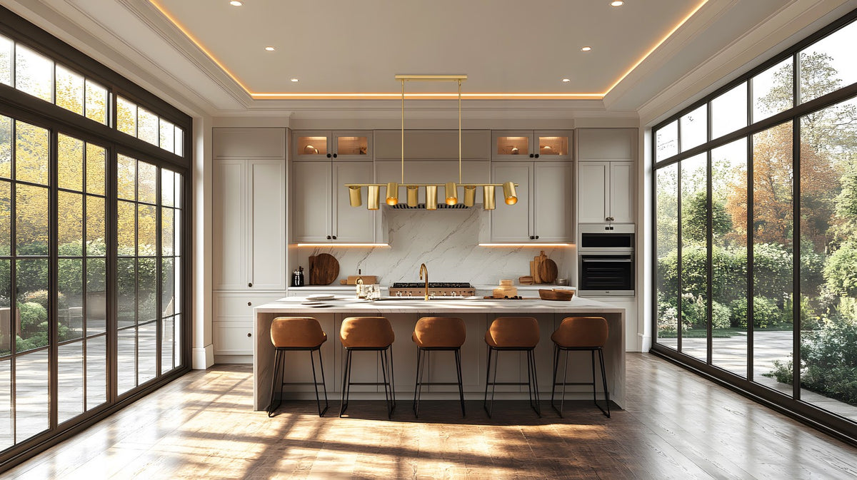 Suspension linéaire Lumina Or moderne, 55" – vue 7