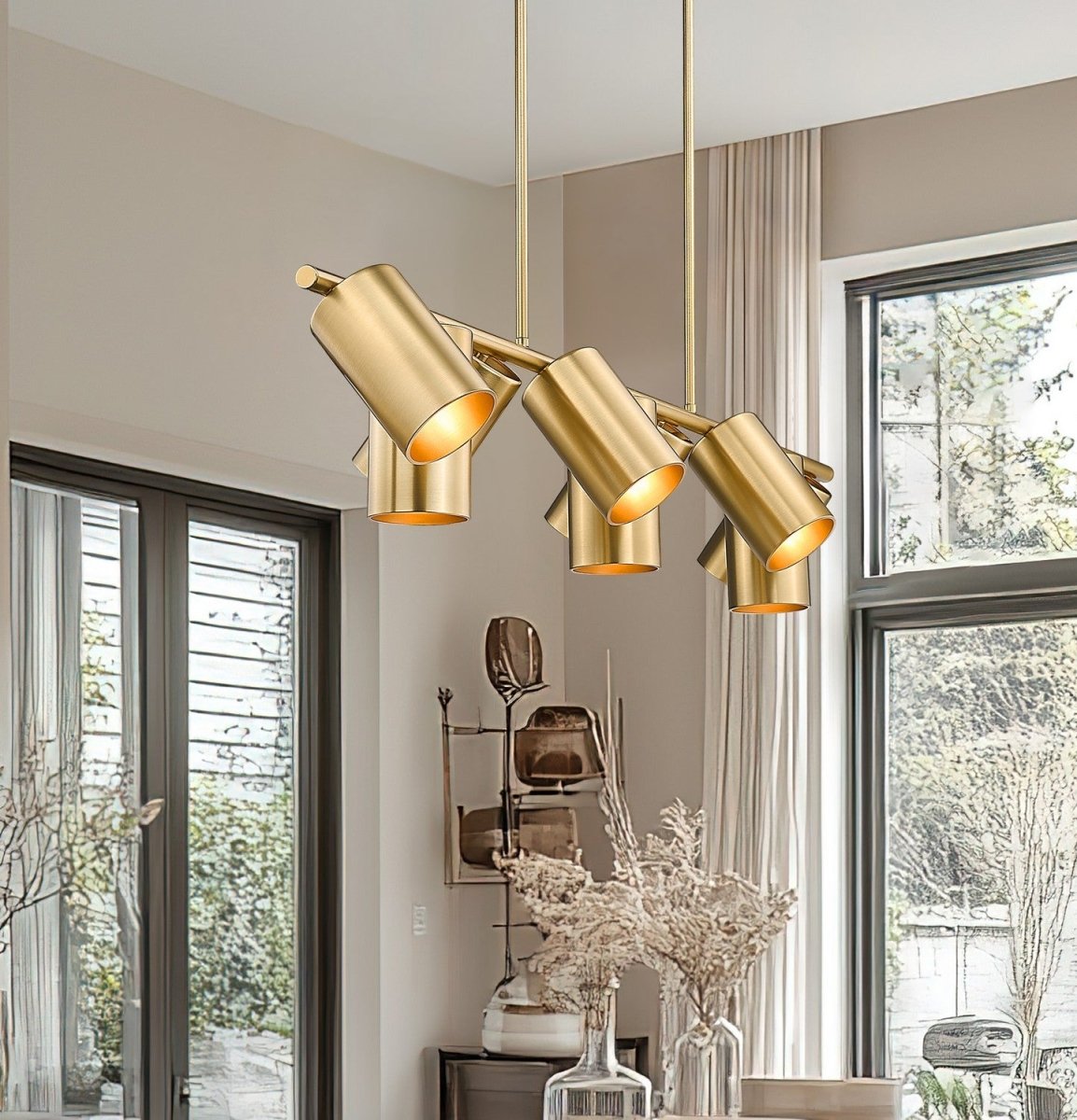 Suspension linéaire Lumina - Or moderne 55" by Z-Lite | Luminaires & cie