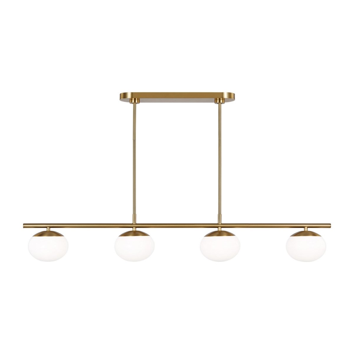Suspension linéaire Lune - Laiton bruni 4 by Visual Comfort Studio | Luminaires & cie