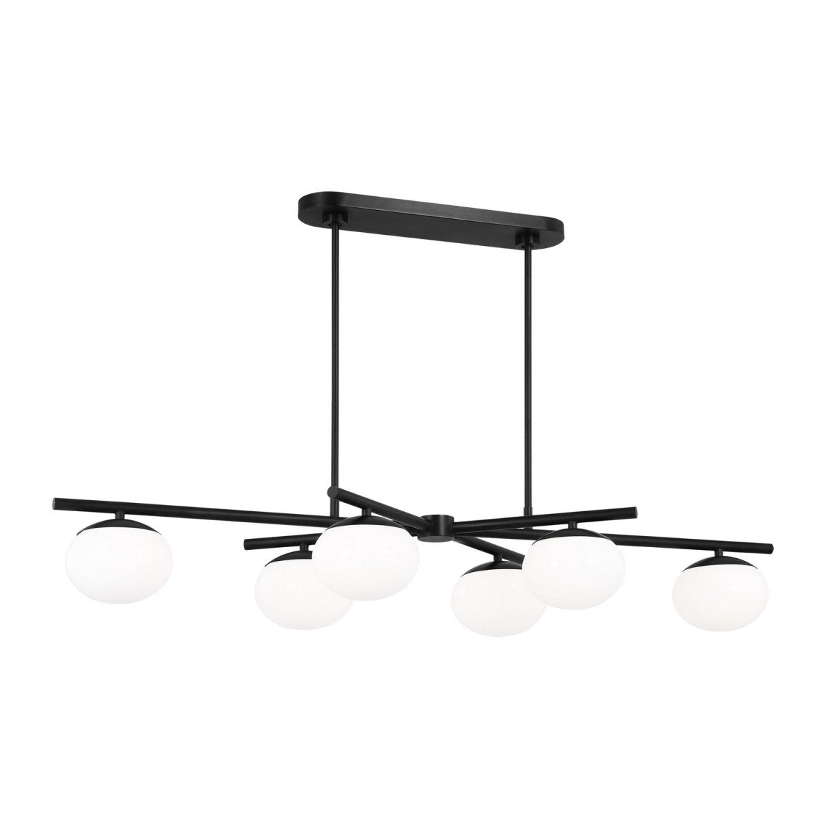 Suspension linéaire Lune - Fer vieilli 6 by Visual Comfort Studio | Luminaires & cie
