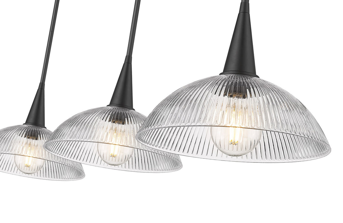 Suspension linéaire Lunelle Noir mat – vue 2
