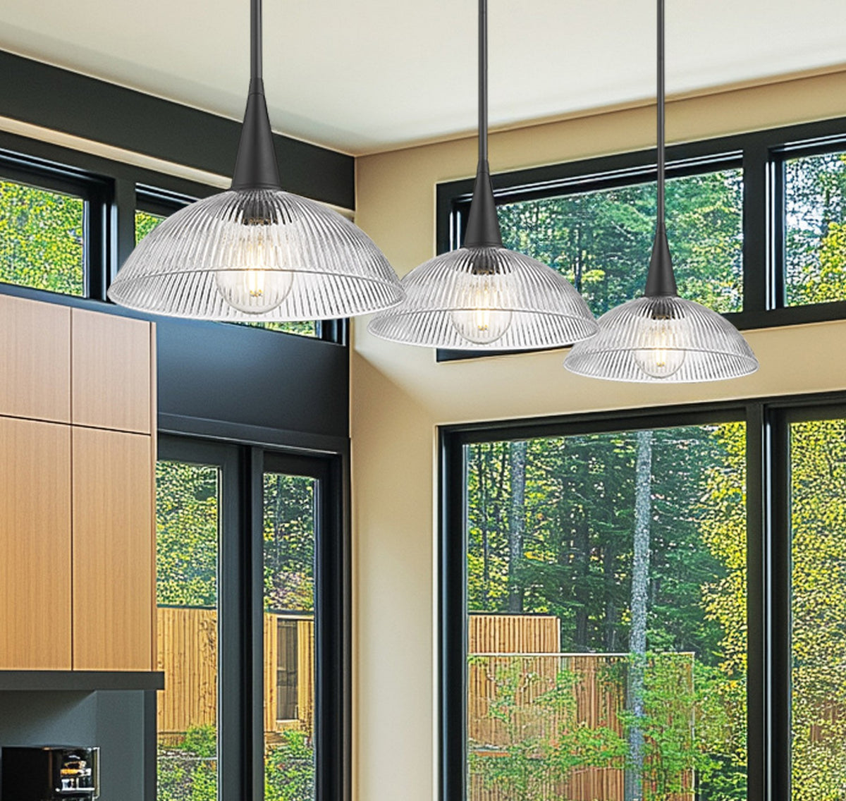 Suspension linéaire Lunelle Noir mat – vue 7