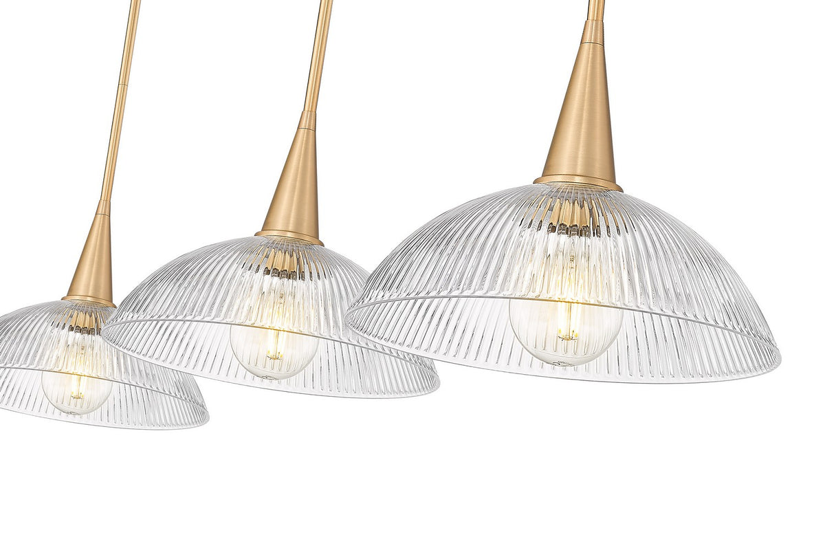 Suspension linéaire Lunelle Or moderne – vue 4