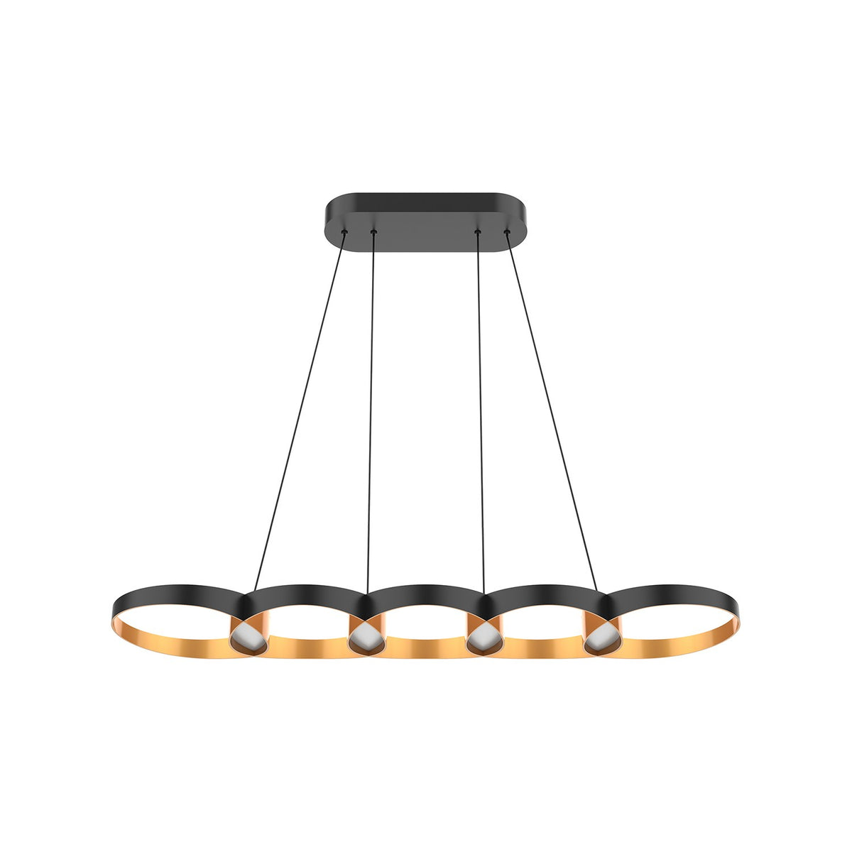 Suspension linéaire Maestro Noir / Or – vue 2