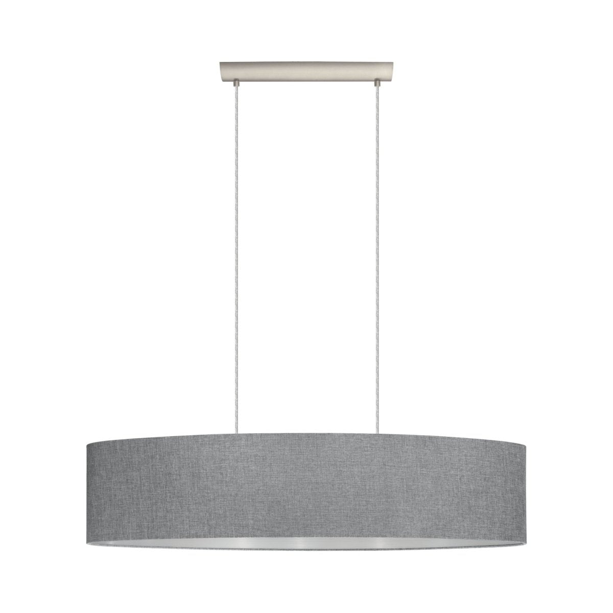 Suspension linéaire Mandana - Lin gris et argent by Eglo | Luminaires & cie
