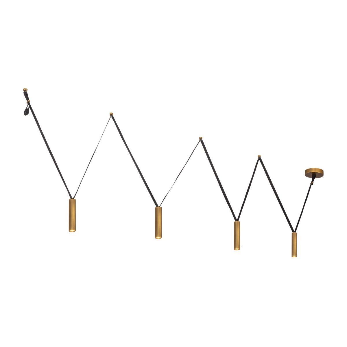 Suspension linéaire Mason - Laiton vintage by Kuzco Lighting | Luminaires & cie