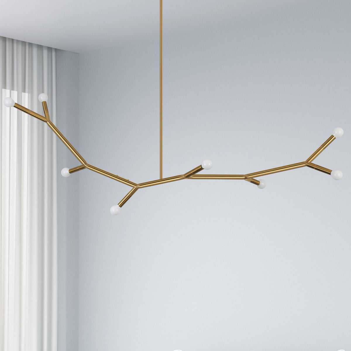 Lustre linéaire Morgan Laiton vieilli, 59 3/4" – vue 2