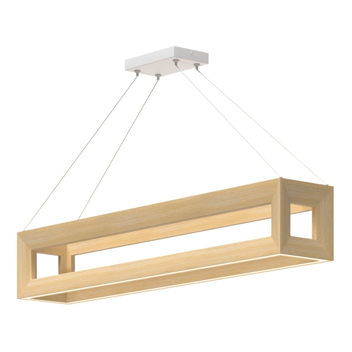 Suspension linéaire Morina - Chêne blanc by Kuzco Lighting | Luminaires & cie