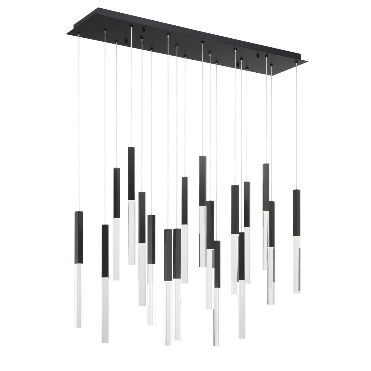 Suspension linéaire multiple Benicio Noir mat – vue 2