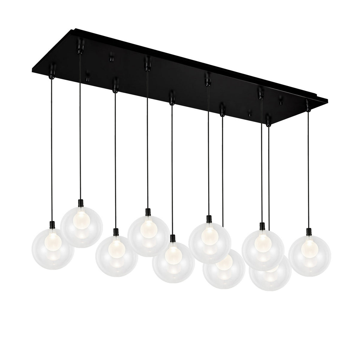 Suspension linéaire multiple Bolla Noir – Kuzco Lighting