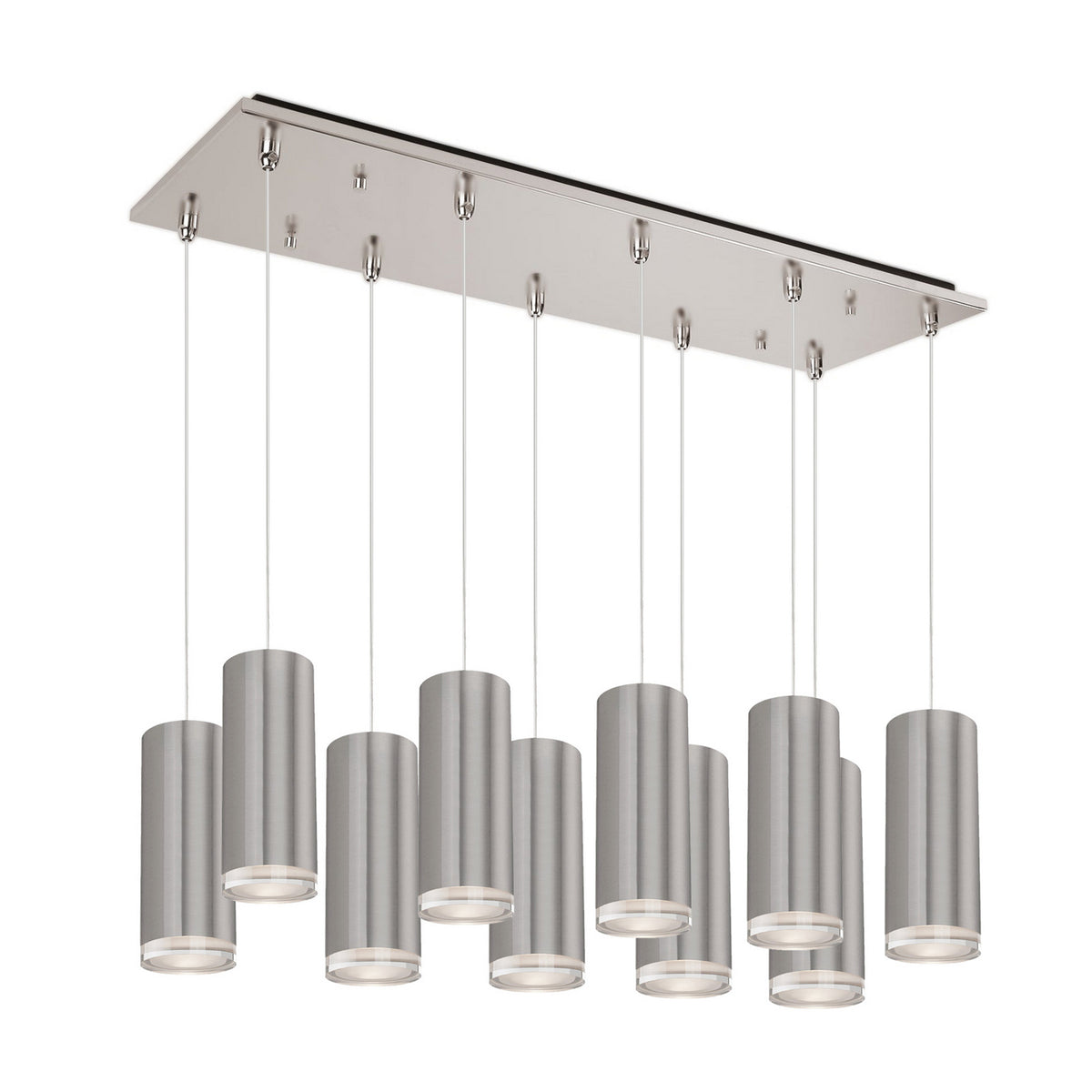 Suspension linéaire multiple Cameo Nickel brossé – Kuzco Lighting