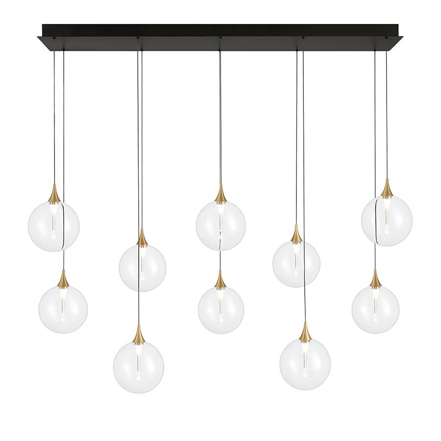 Suspension linéaire multiple Lisa - Or Clair 47" by Eurofase | Luminaires & cie