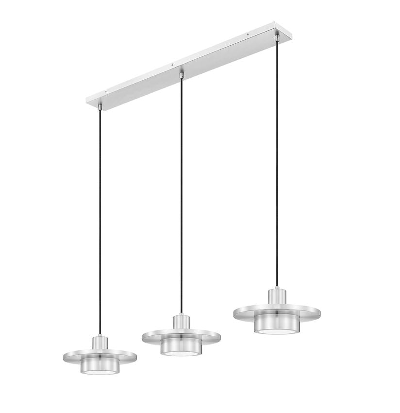Suspension linéaire multiple Ludo Nickel brossé, nombre ampoules 3 – vue 5