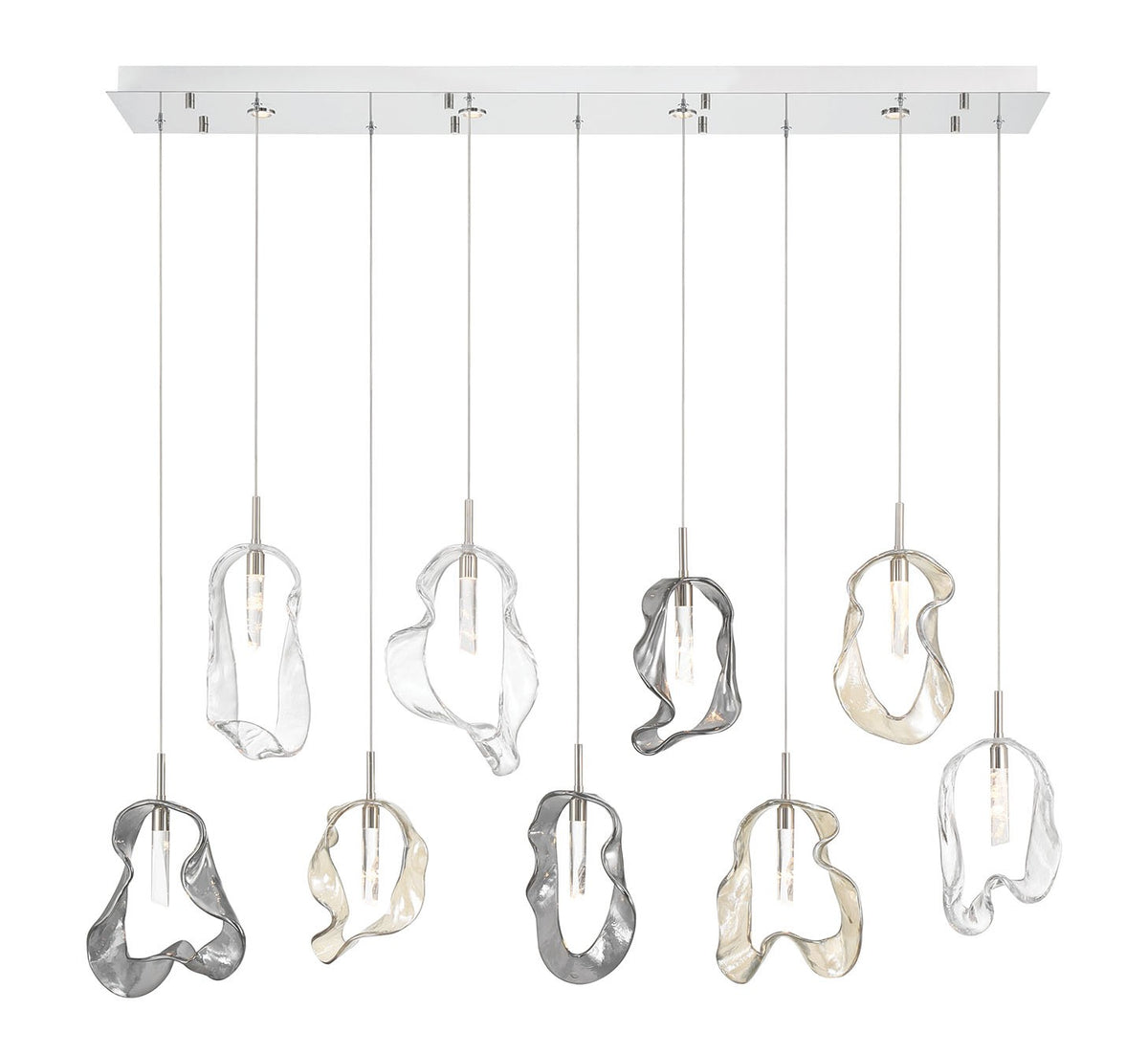 Suspension linéaire multiple Norah Nickel poli – Eurofase