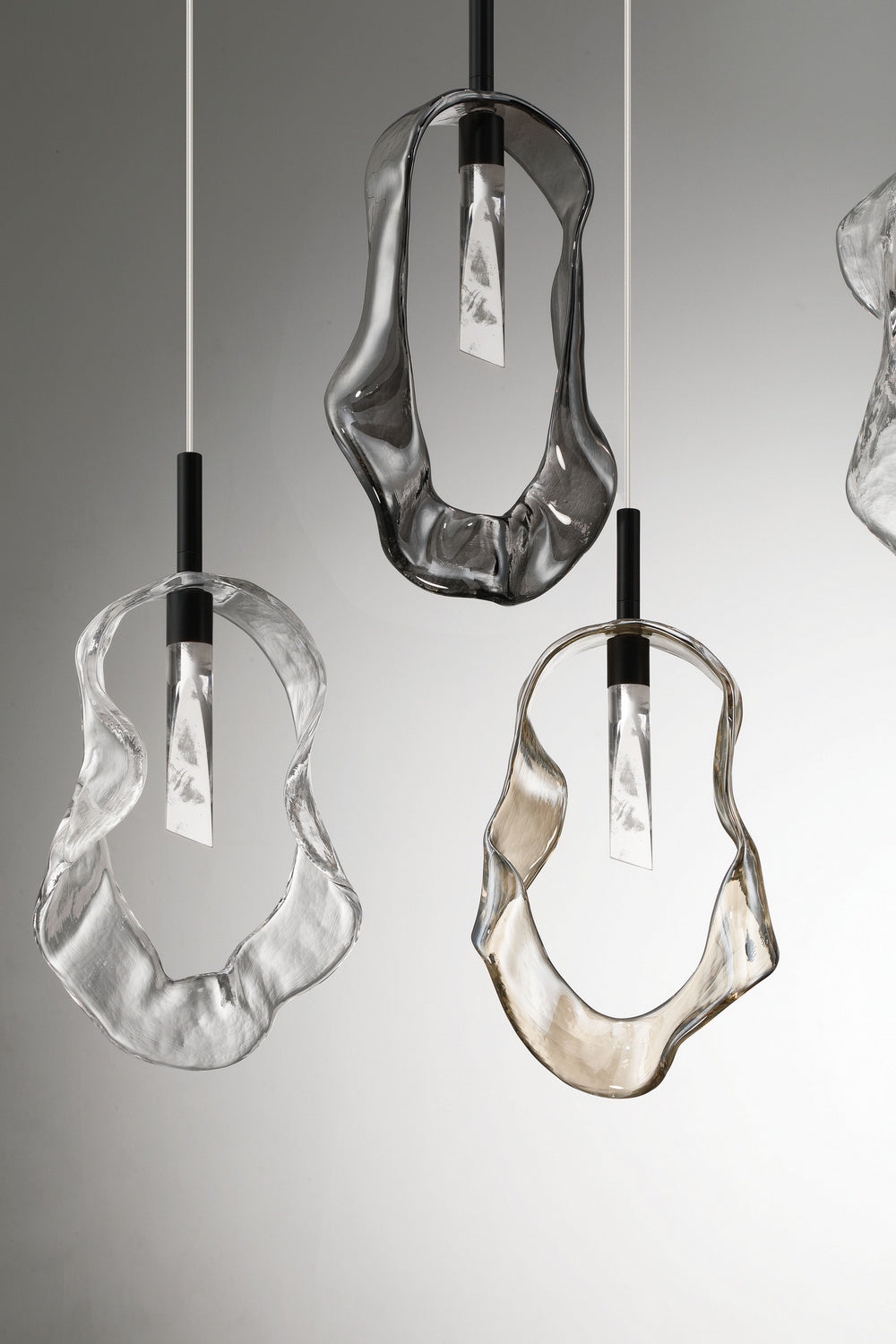 Suspension linéaire multiple Norah Noir mat – vue 10