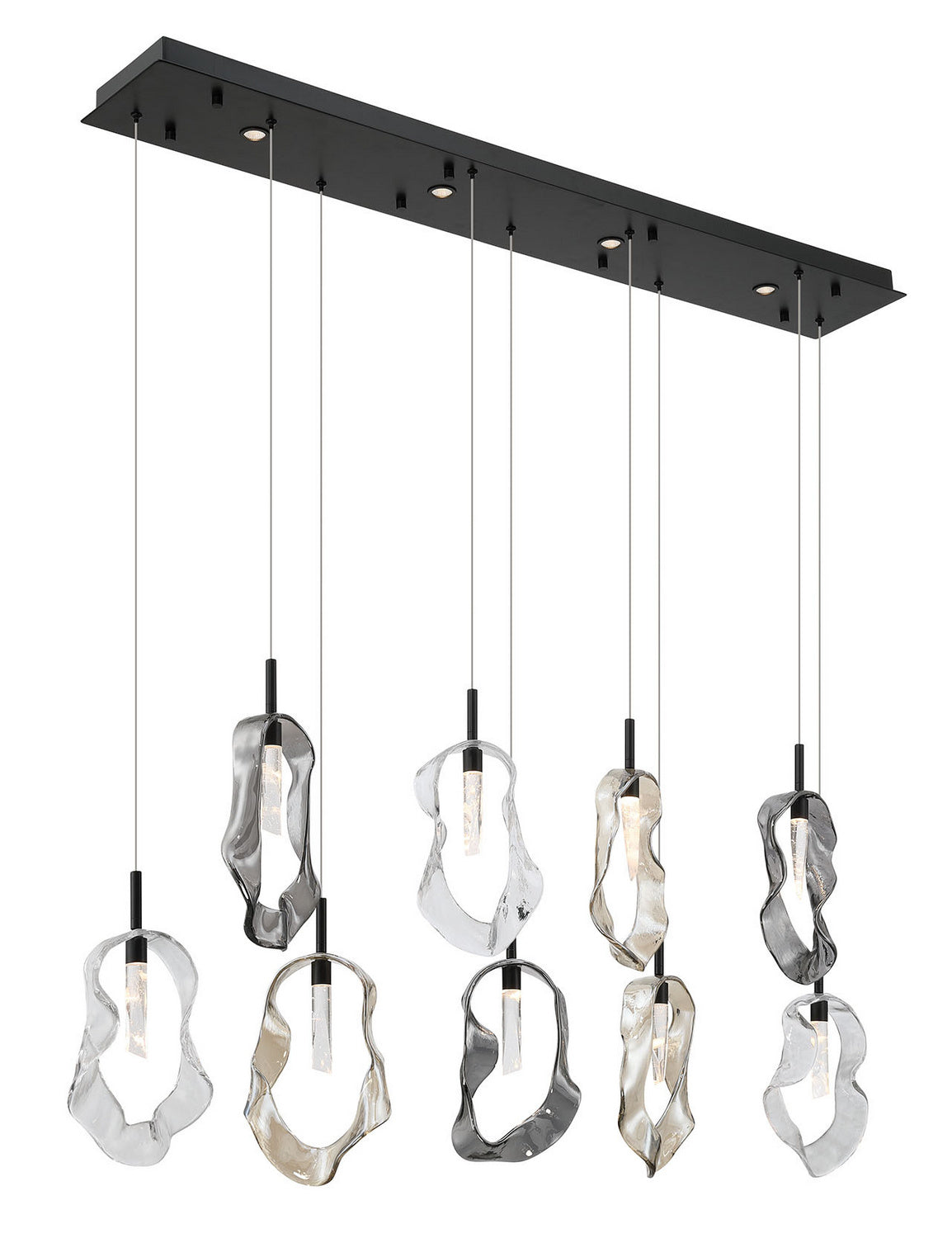 Suspension linéaire multiple Norah Noir mat – vue 3