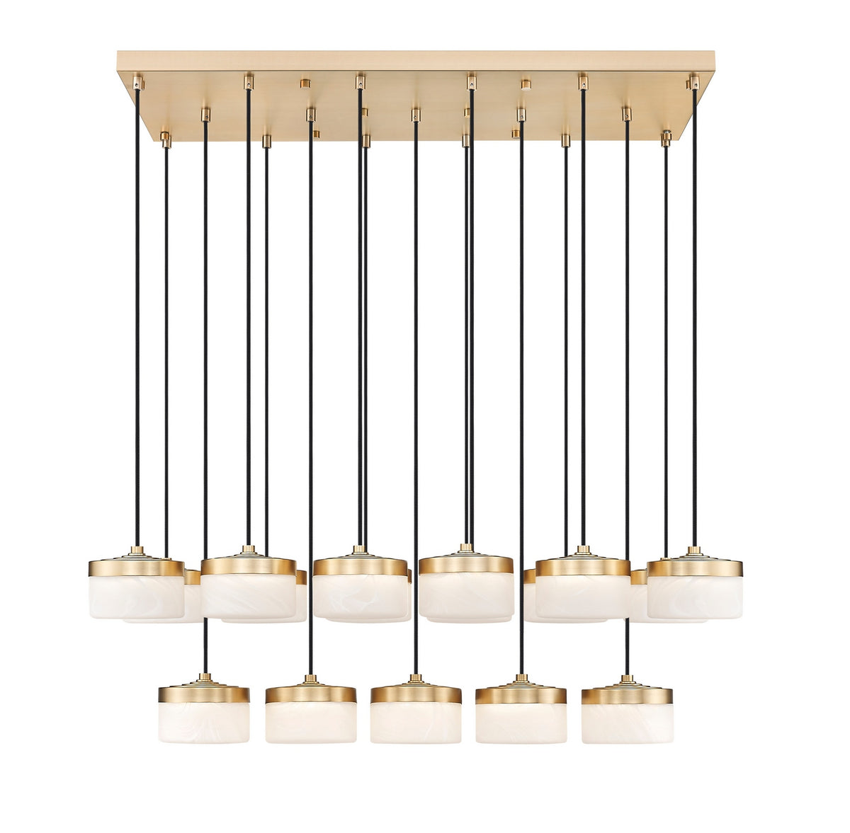 Suspension linéaire multiple Renaud Or moderne, nombre ampoules 17 – vue 2