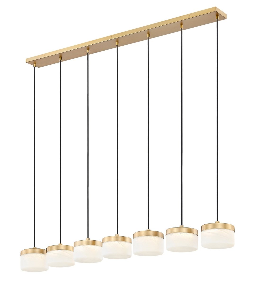 Suspension linéaire multiple Renaud - Or moderne 7 by Z-Lite | Luminaires & cie