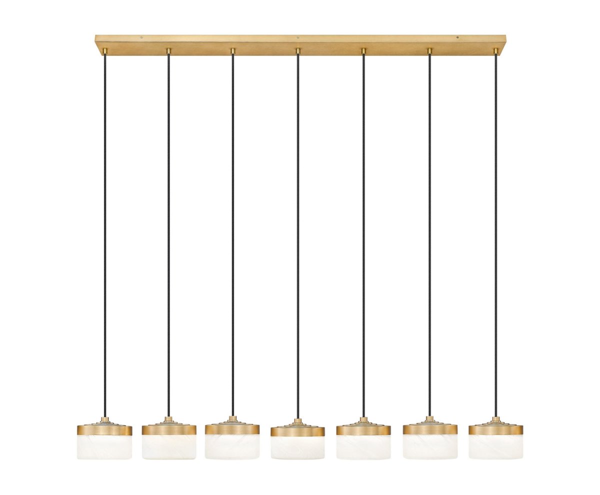 Suspension linéaire multiple Renaud - Or moderne 7 by Z-Lite | Luminaires & cie