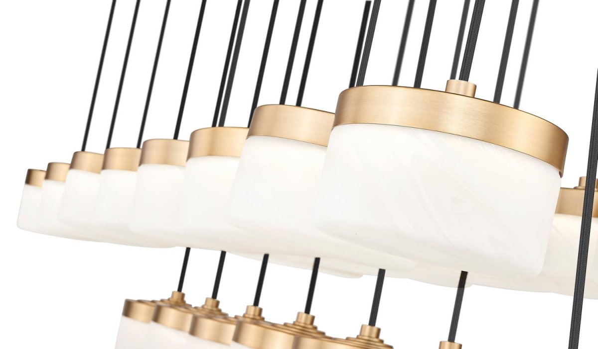 Suspension linéaire multiple Renaud - Or moderne 7 by Z-Lite | Luminaires & cie