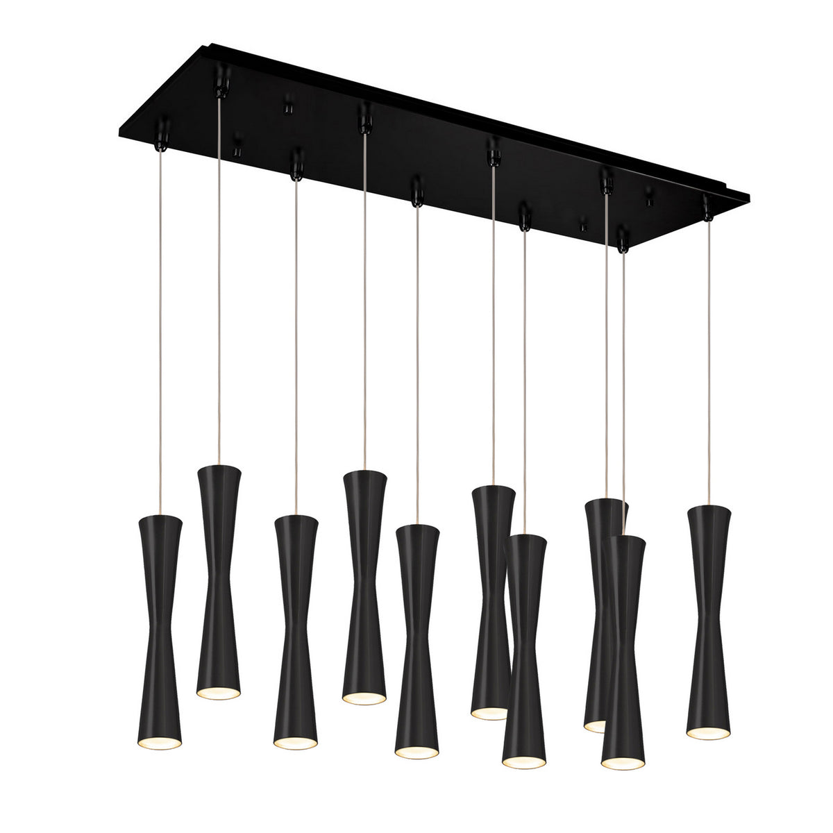 Suspension linéaire multiple Robson Noir – Kuzco Lighting