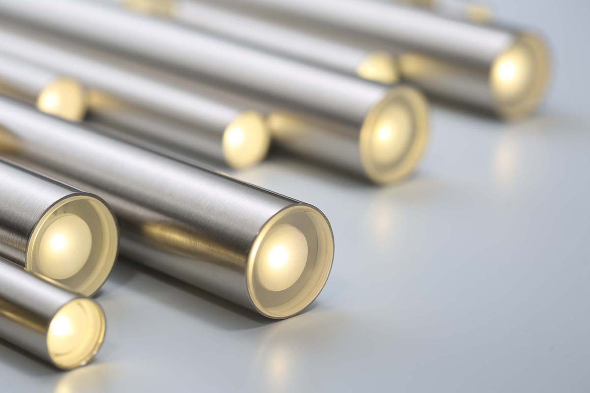 Suspension linéaire multiple Santana Nickel satiné, nombre ampoules 18 – vue 3