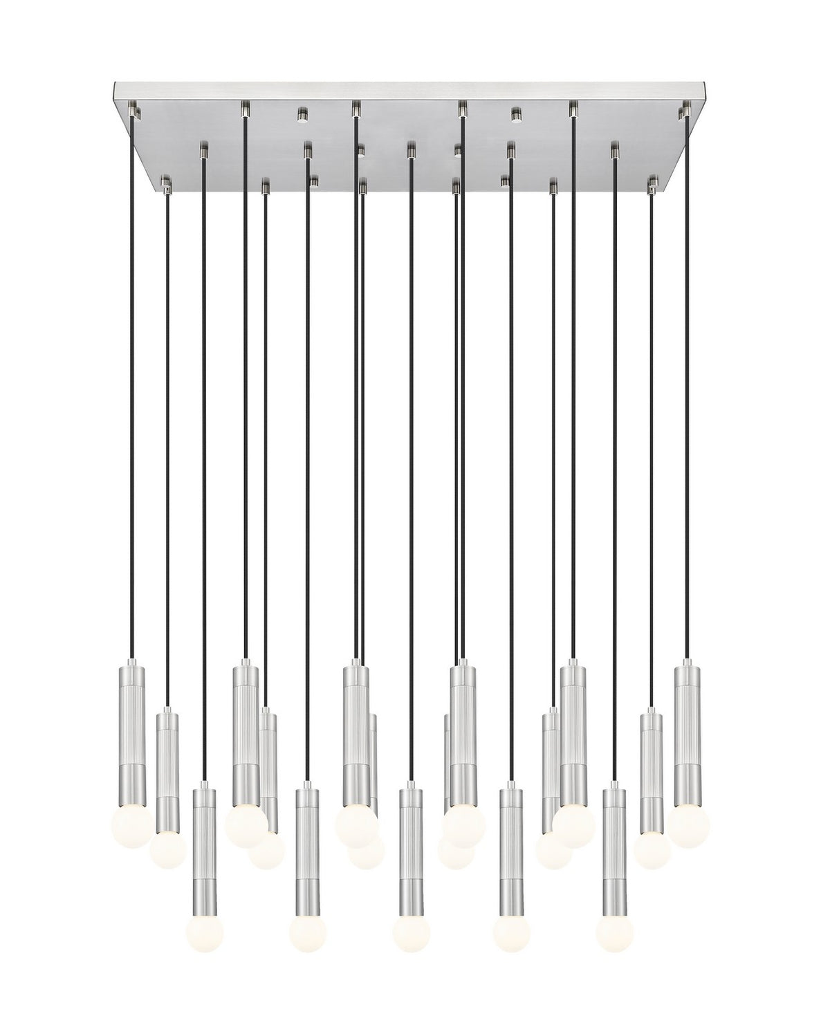 Suspension linéaire multiple Stari Nickel brossé, nombre ampoules 17 – vue 3