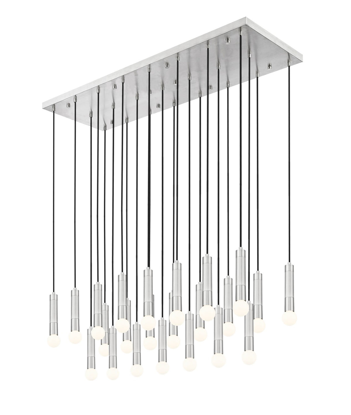 Suspension linéaire multiple Stari Nickel brossé, nombre ampoules 23 – vue 2