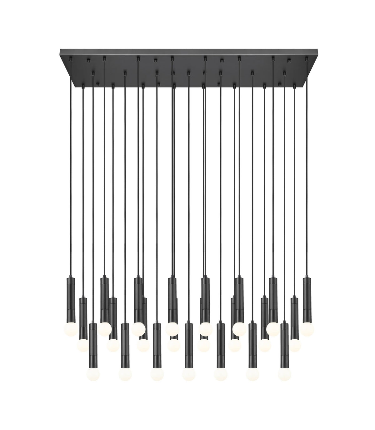 Suspension linéaire multiple Stari Noir mat, nombre ampoules 23 – vue 3